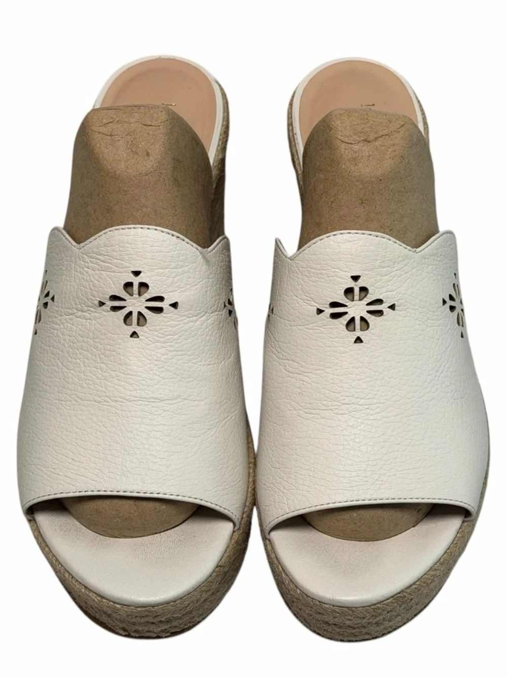 Kate Spade ♠️ NY Leather Tia Lea Espadrille Wedge with Floral Cutouts- 8.5